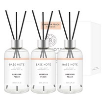 베이스노트 디퓨저 200ml x 3p + 스틱 9p 세트, 하와이안 피치
