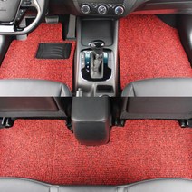 순수 확장형 코일 카매트 HE-100 3p, 레드블랙, 현대 소나타 뉴라이즈 택시 LPG(2022~)(3P), 현대