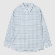 스파오 여성용 데일리지 루즈핏 라이트 체크 셔츠 SPYCB25G01