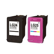 LG 호환 대용량 프린터 검정 컬러 잉크 LG24 LG25, 검정 LG24, 1개