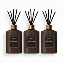 쿤달 퍼퓸 디퓨저 500ml 3p + 섬유스틱 15p 세트, 플라워가든향