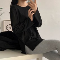 에이와비 여성용 센스레이어드 박스 긴팔티