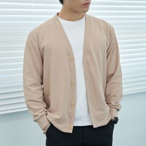 언탭트 남성용 빅사이즈 브이넥 가디건