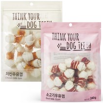 Think your dog teeth 치킨 15p + 소고기 15p 세트, 1세트, 치킨, 소고기