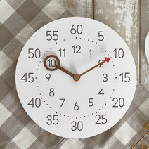 플라이토 우드 돋보기 무소음 교육용 벽시계 28cm, 혼합색상