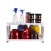 다용도 수납 선반 정리대 2단, 화이트