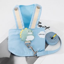 펫보스 러블리 멜빵 하네스 앤 리드줄 세트 M, 혼합색상, 1세트