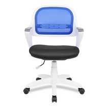 체어포커스 알라딘 메쉬 회전 의자 AL360-WH, 화이트(바디), 투톤블루(의자)