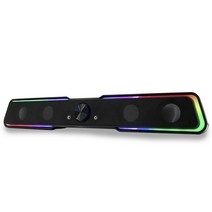 유니콘 2세대 레인보우 RGB LED 게이밍 USB 2채널 PC사운드바 스피커, 혼합색상, SB-M9