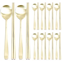 해모 밀러 연티타늄 수저 10벌세트, 골드, 숟가락 10p + 젓가락 10p