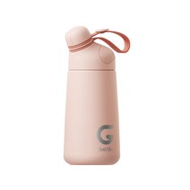 꼼꼬미 스텐 보온보냉 손잡이 미니 에그 텀블러, 베리, 400ml