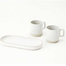 에라토 모래머그 디저트 3p세트, 화이트, 머그 2p + 접시