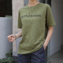 빼빼 여성용 슬라브 라운드넥 반팔 레터링 티셔츠