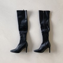 할리 슬림 니하이 롱부츠 8.5cm [블랙-230]