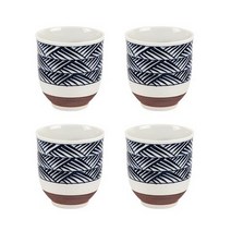 오체어스 A 도자기 머그컵, 갈대컵, 4개