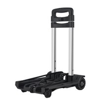 블럭마트 휴대용 접이식 핸드카트 2륜, 실버, 1개