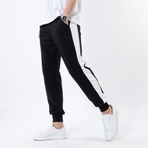 언탭트 남성용 M~3XL 빅사이즈 사계절 배색라인 조거 트레이닝팬츠