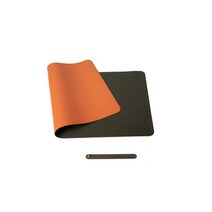 리틀린 양면 빅 키보드 마우스 패드 데스크 매트, 카키오렌지