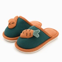래빗풋 온가족 당근토끼 거실 실내화, 청록
