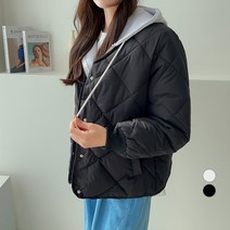 세컨그라운드 여성용 라운드 퀼팅 점퍼