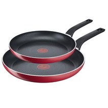 테팔 스타트앤쿡 인덕션 후라이팬 2종 세트, 레드, 프라이팬 24cm + 28cm