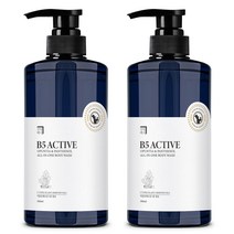 살림백서 옴므 액티브B5 오푼티아 앤 판테놀 올인원 바디워시, 2개, 500ml