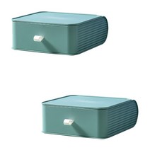 앤티스 백라운드 데스크탑 서랍 정리함 2p, 그린, 1단