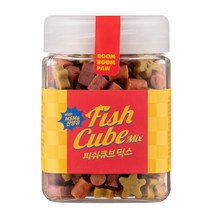 붐붐포 강아지 피쉬큐브 믹스 큐브 져키 간식, 1개, 황태 + 연어 + 참치맛