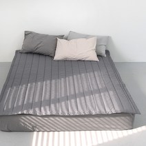 믹스앤매치 데이 코튼 고정밴딩 40수 침대 패드, 모던차콜