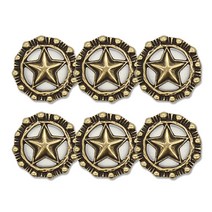 고급 코트 가디건 금속단추 스타왕 21mm, 엔틱골드, 6개