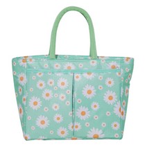 JHCompany JCP 대용량 간편 휴대 데이지 패턴 보냉백, 민트