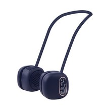 지니큐 마카롱 접이식 휴대용 넥밴드 선풍기 + 보관 케이스 세트, NAVY, FN-700T