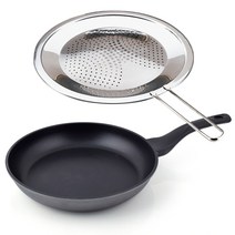 에코라믹 드림셰프 인덕션 주물 프라이팬 28cm + 기름방지망 30cm, 1세트