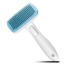 딩동펫 반려동물 탱글 원터치 슬리커 브러쉬, 블루, 1개