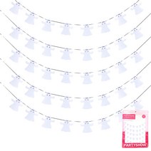 파티쇼 할로윈 고스트 파티 펠트 가랜드, 혼합색상, 5개