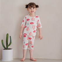 코디아이 아동용 리틀덕 칠부 내의 상하의 세트