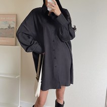 라미르 촉감좋은 하의실종 박시 셔츠 원피스