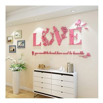 인테리어 아크릴거울 안전 포인트 붙이는 벽장식 인테리어소품, 핑크