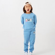 키즈크루 아동용 애니멀 포켓 기모 트레이닝 상하의 세트