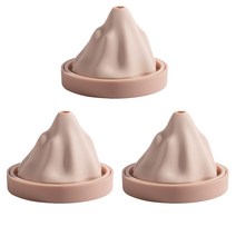 홈바내쓰 화산모양 실리콘 얼음틀 3p, 핑크