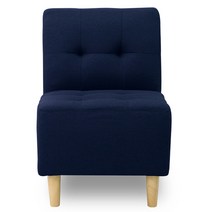 에보니아 포니 1인용 소파의자 패브릭, 다크블루