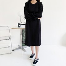 헤이진 심플 면 롱 원피스