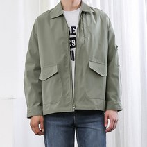 단군기획 남성용 아웃포켓 루즈핏 집업 자켓
