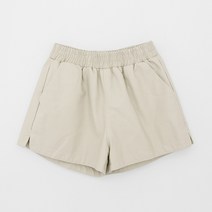 큐니걸스 여성용 미니멀슬릿 밴딩레더쇼츠