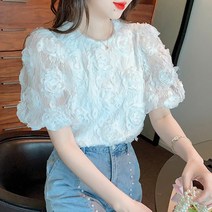 어썸풀 메티 플라워 블라우스