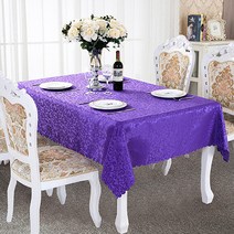 알럽홈 고급 아이비 호텔패브릭 식탁보, 퍼플, 120 x 180 cm