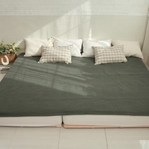 심플럭스 순면 피그먼트 양면 밴딩 침대 패드, 그린