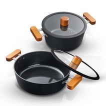 토프 블랙 에디션 IH 인덕션 세라믹 냄비세트, 양수냄비 20cm + 전골냄비 24cm