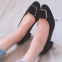 르본디 수제화 발등장식 미들굽 펌프스 5cm