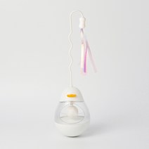 파스텔펫 반려동물 홀로그램 오리 오뚝이 장난감, 화이트, 1개
